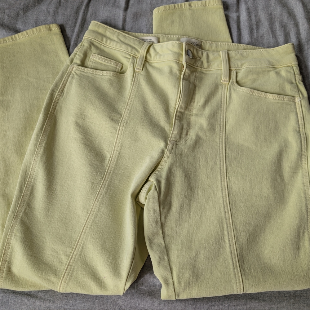 Women's Yellow Hi Rise Skinny Front Seam Jeans 8/29